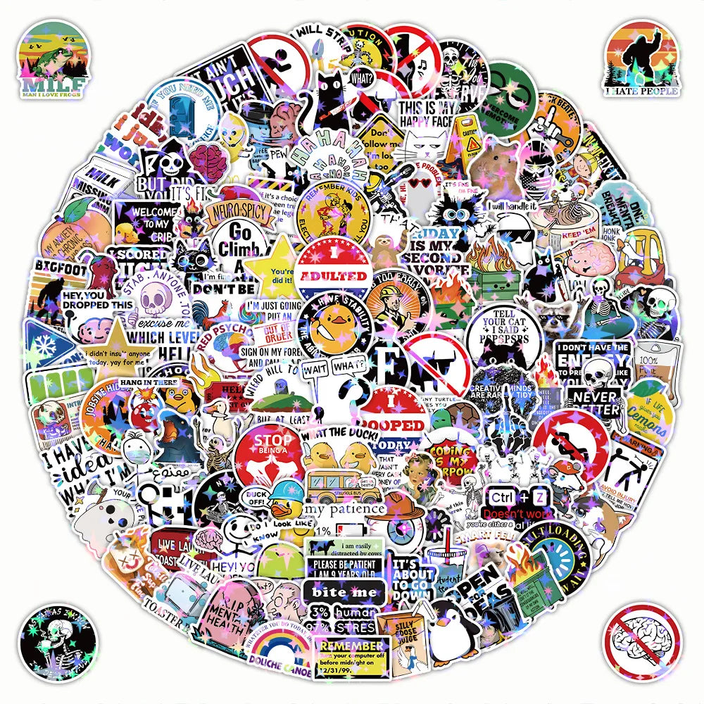 Funny Laser Flash Graffiti Stickers — Swuffy