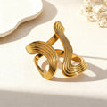 Stainless Steel Open Rings Irregular — Swuffy