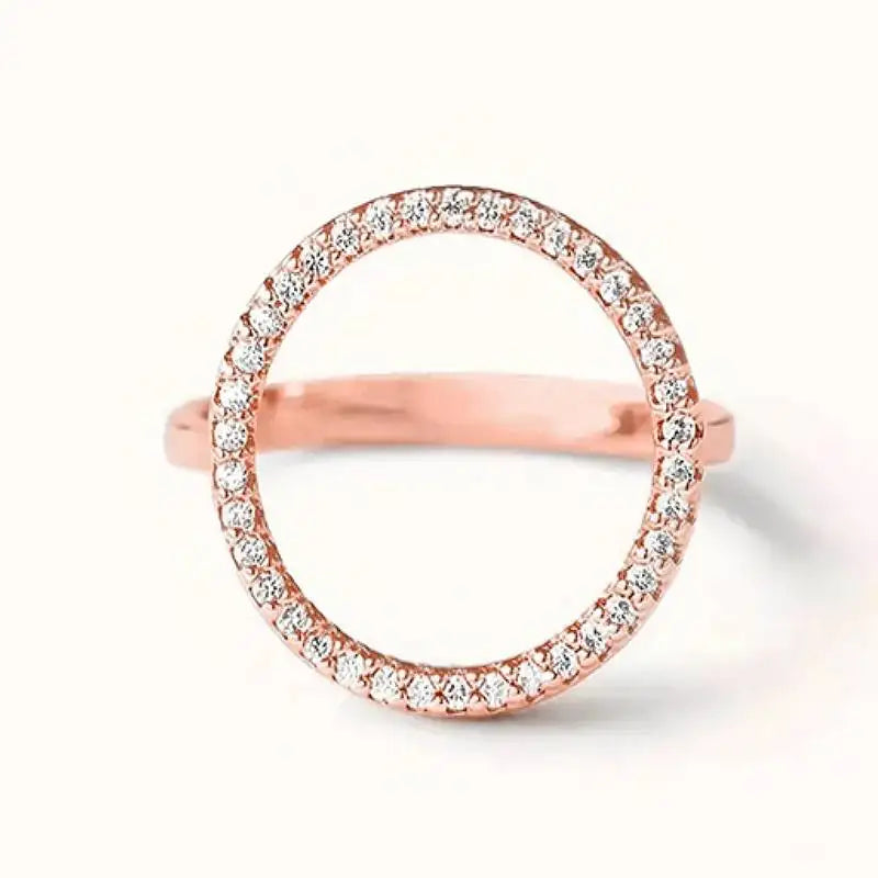 Huitan Round Design Ring Simple — Swuffy