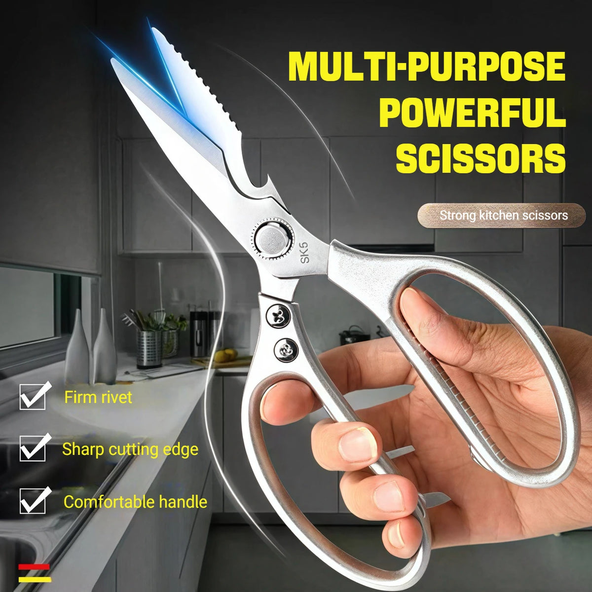 Heavy Duty Kitchen Scissors Stainless — Swuffy