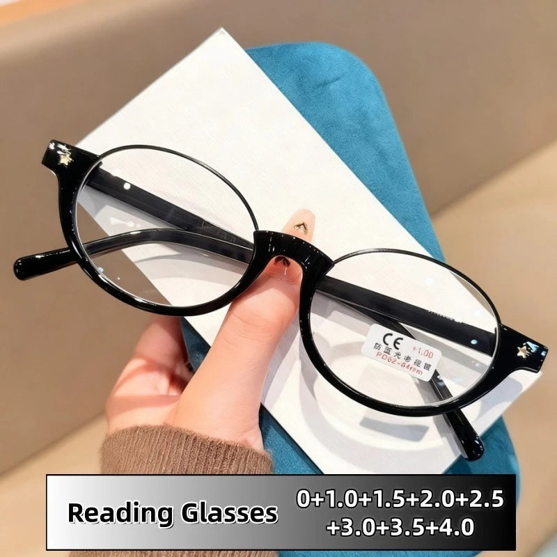Nuvora Retro Half Frame Anti Blue Reading Glasses — Nuvora