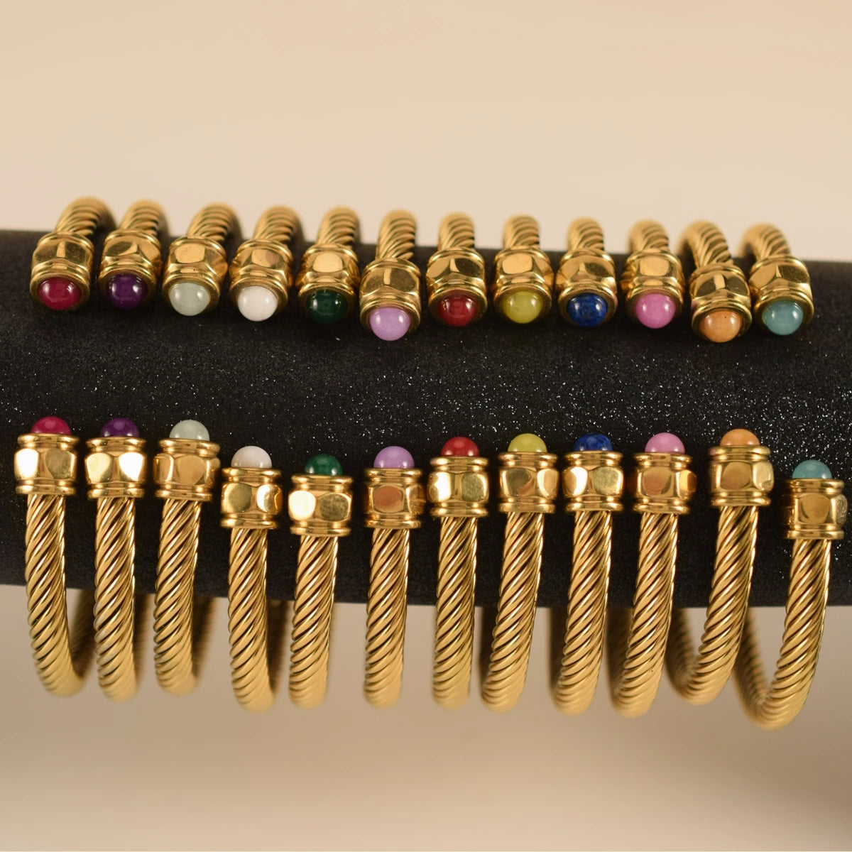 Month Natural Stone Bracelet Stainless — Swuffy