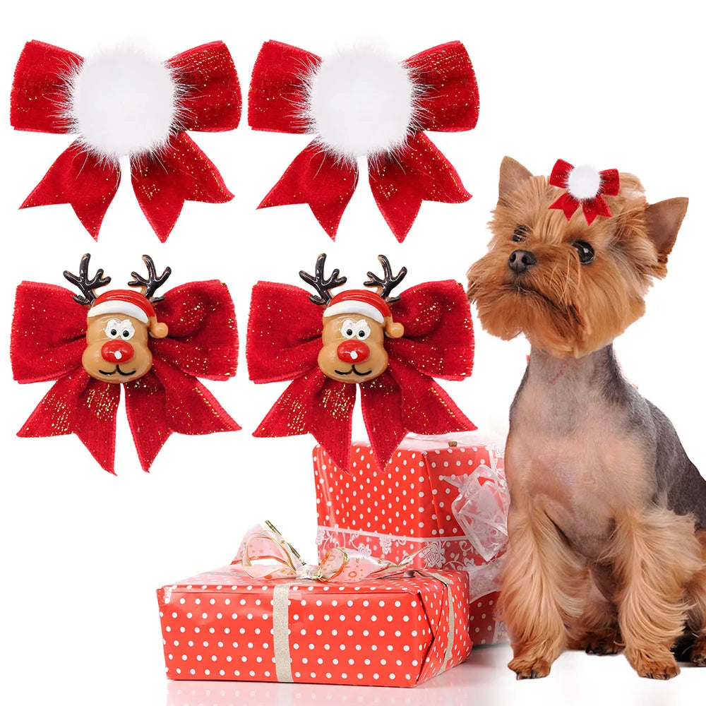 Festive Dog Bow Clips — Swuffy