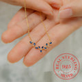 Gold Zircon Leaf Pendant Necklace — Swuffy