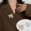 Letter Brooch Elegant Scarf Pin — Swuffy
