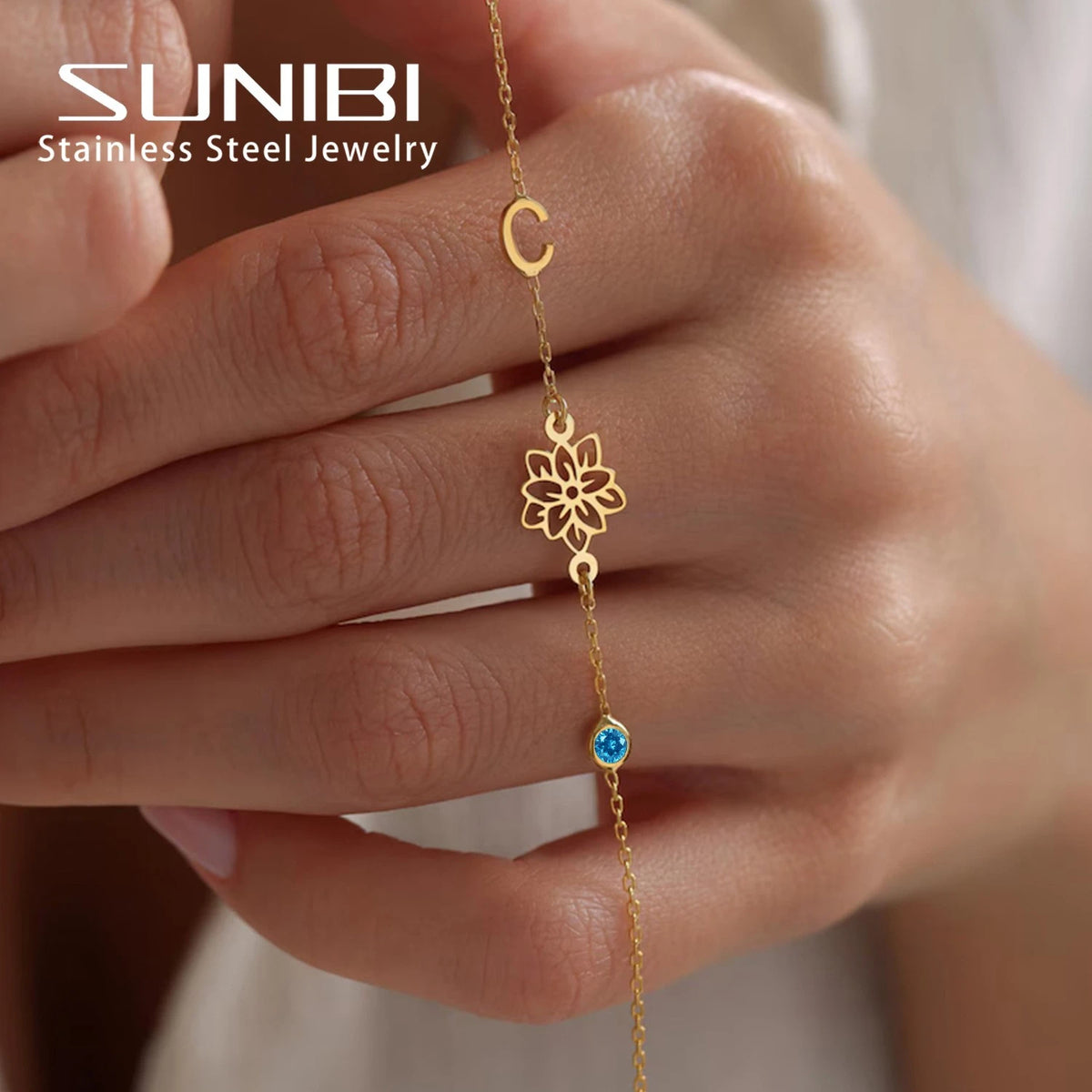 Sunibi December Flower Charm Bracelets — Swuffy