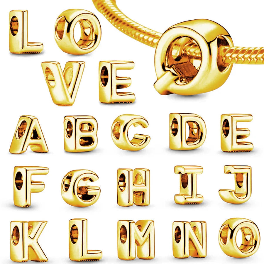 Gold Alphabet Letter Charm — Swuffy