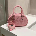 Pink Bowling Bag Trendy Crossbody — Swuffy