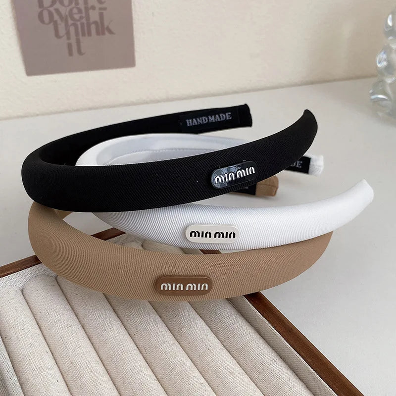 Minimalist Letter Headband Sponge Design — Swuffy