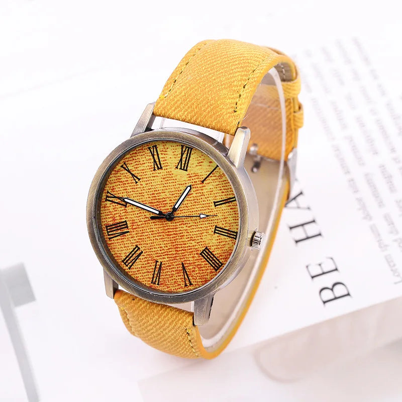 Casual Quartz Watch Jean Fabric — Swuffy