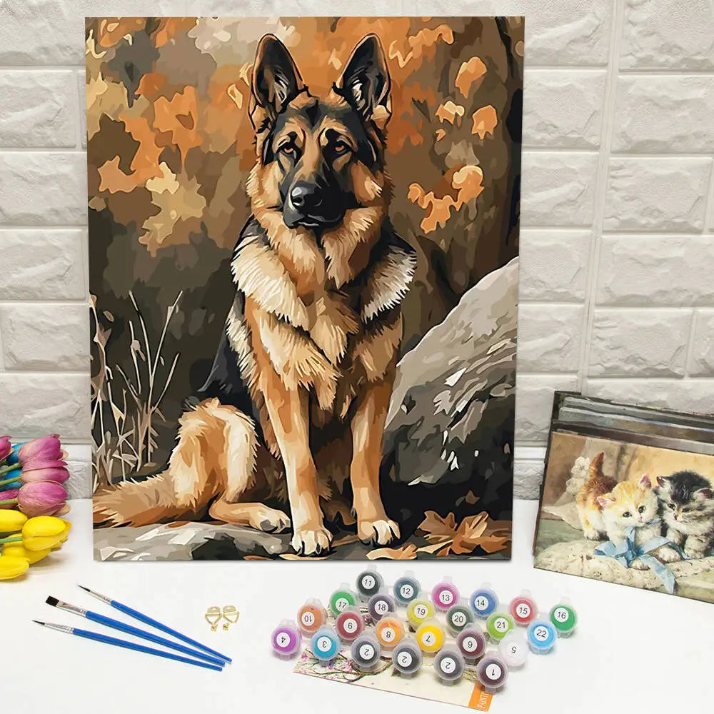Painting By Numbers Dog Acrylic — Swuffy