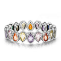 Sterling Silver Rainbow Waterdrop Ring — Swuffy