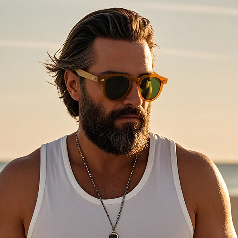 Retro Small Round Sunglasses Rice — Swuffy
