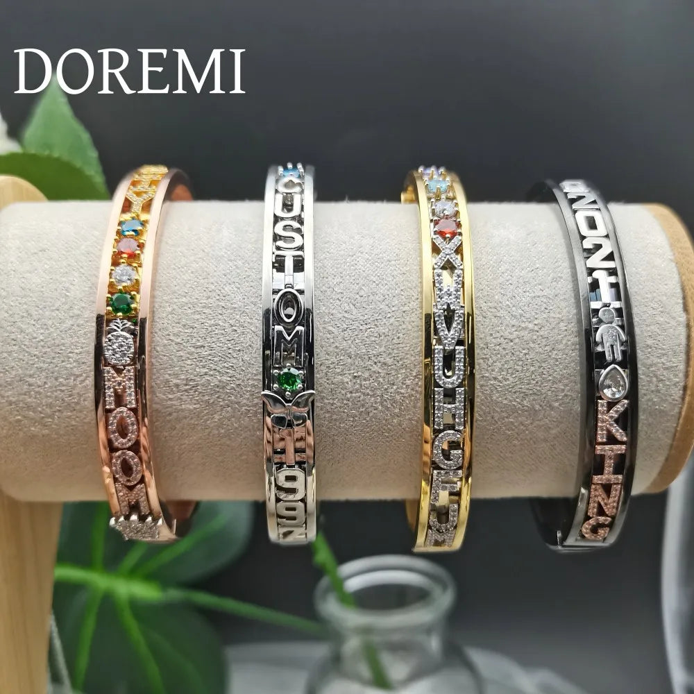 Lateefah Letter Birth Bracelet Variable — Swuffy