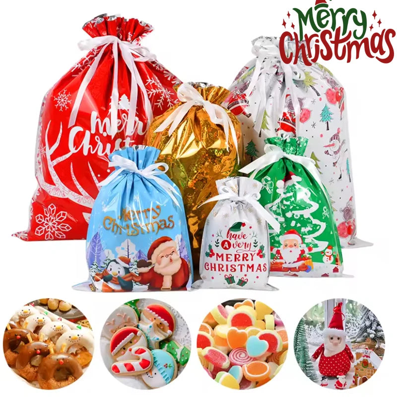Drawstring Christmas Gift Bag Santa — Swuffy