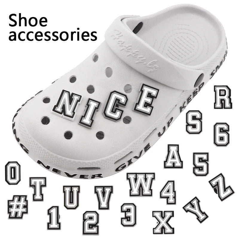 Nuvora Letter Charms Clog Sandals Shoe Decoration 0-9 — Nuvora