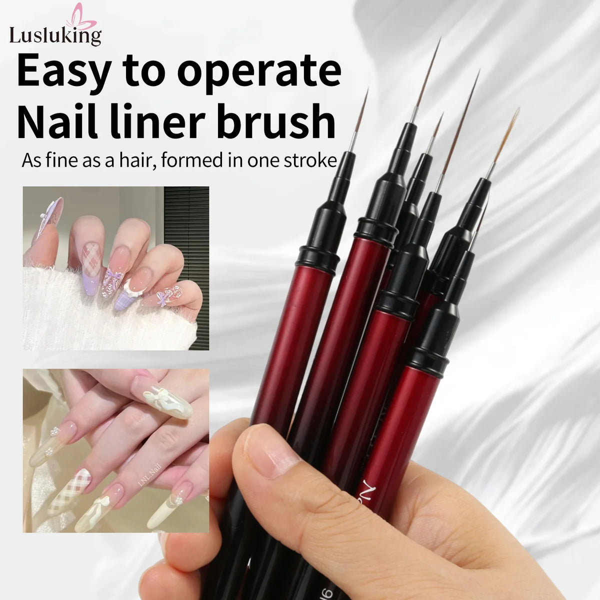 Nail Art Liner Brushes Black — Swuffy