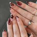 Autumn Fake Nails Manicure Almond — Swuffy