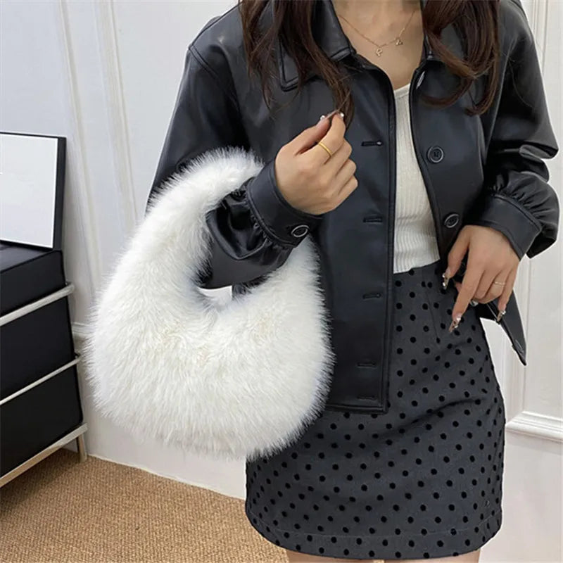 Temperament Plush Underarm Bag Tote — Swuffy
