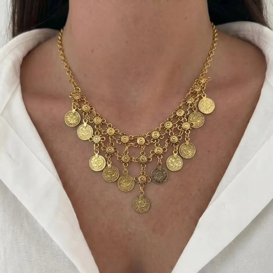 Vintage Coin Long Tassel Necklaces — Swuffy