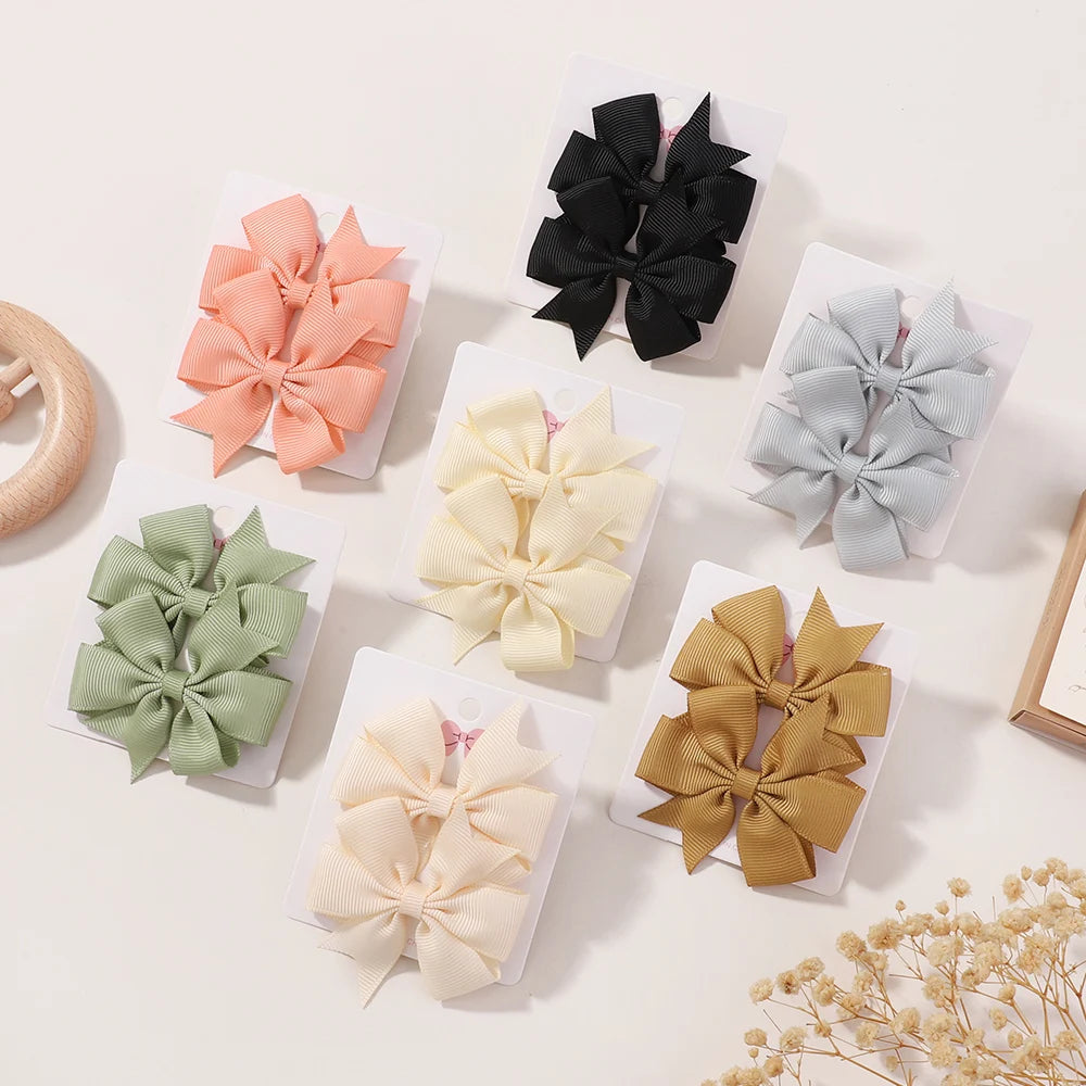 Solid Kids Bows Hair Clip — Swuffy