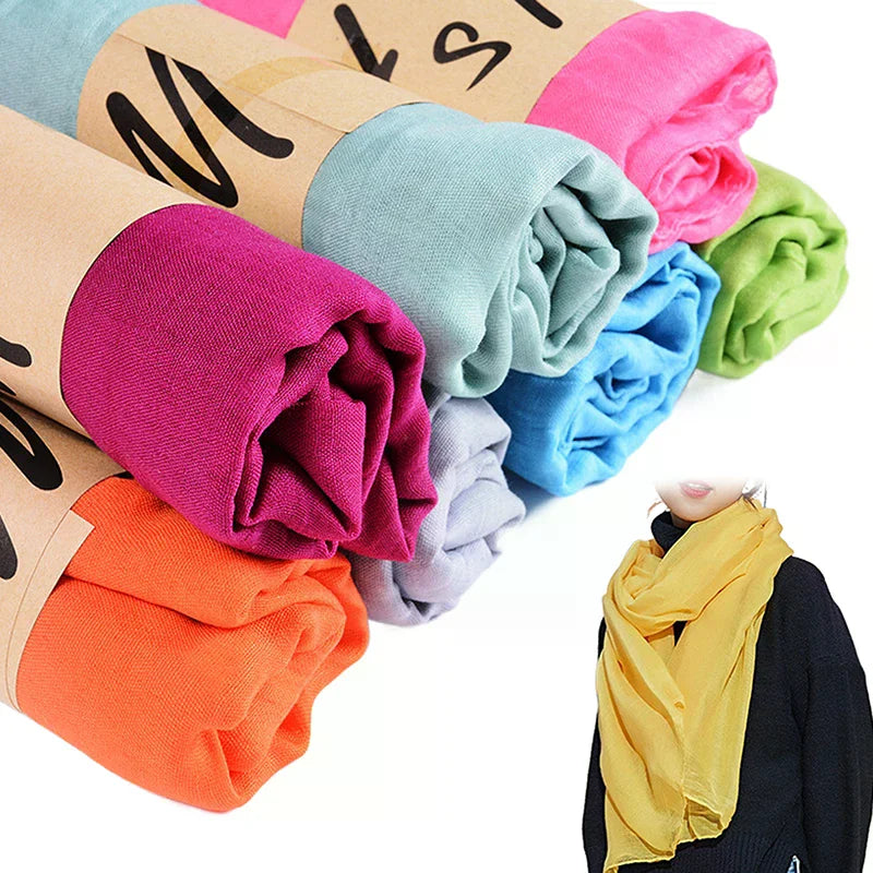 Windproof Scarf Shawls Wraps Solid — Swuffy