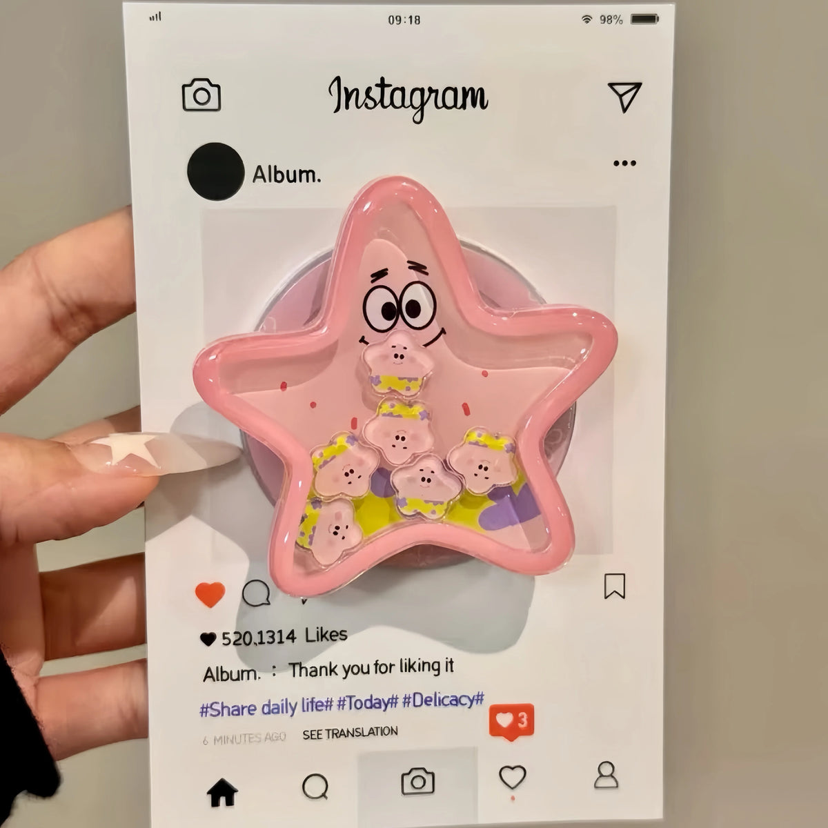 Ins Pink Starfish Magnetic Phone — Swuffy