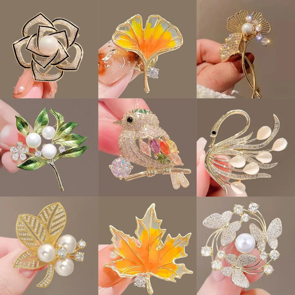 Brooch Flower Bow Brooches Metal — Swuffy