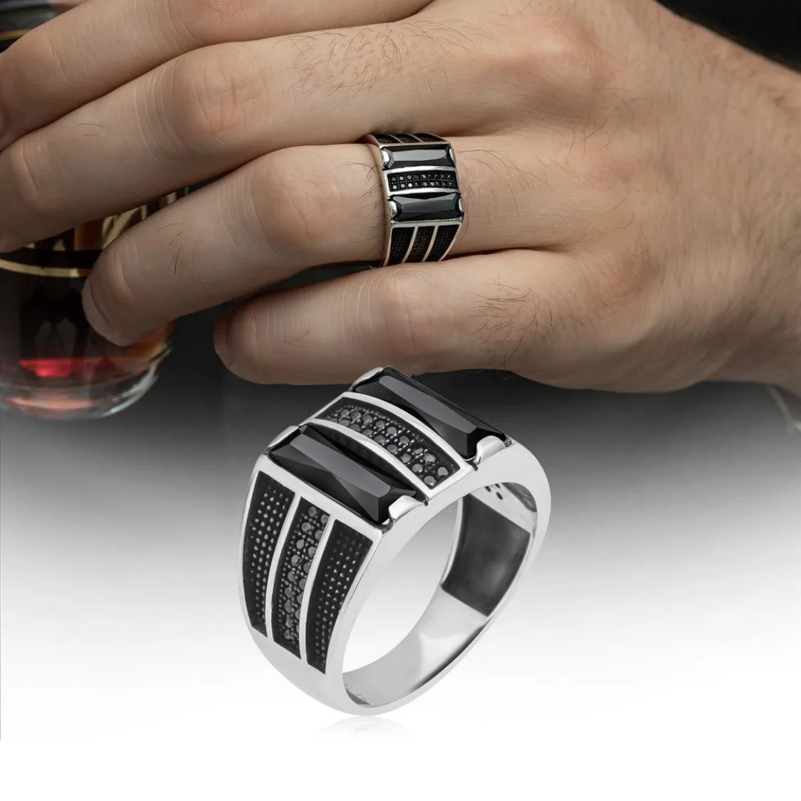 Men's Zircon Vintage Ring — Swuffy