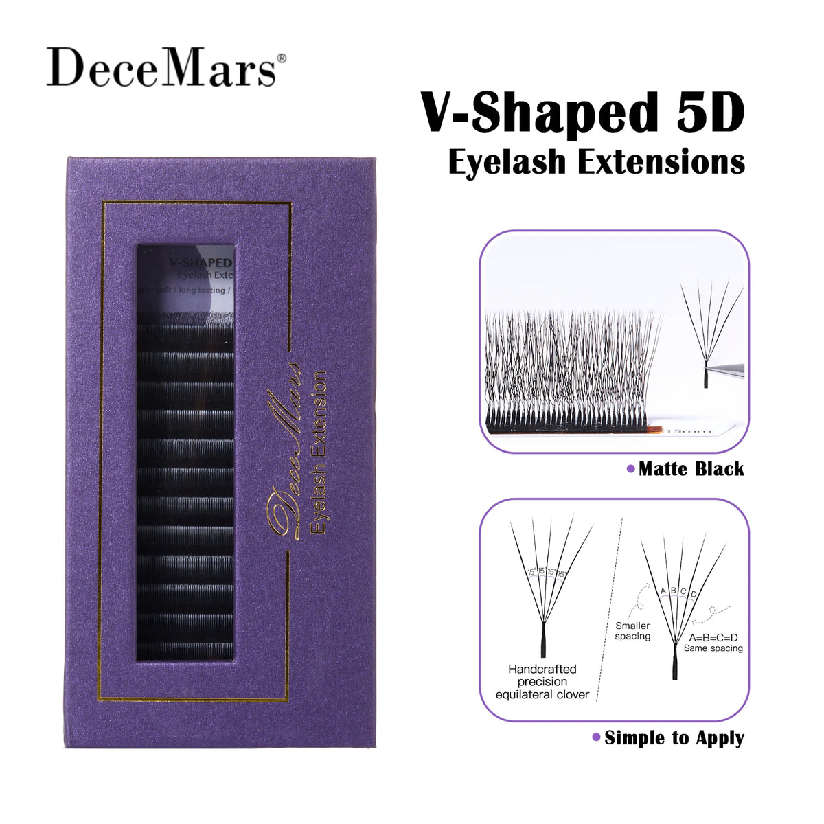 Decemars Shaped Eyelash Extensions Matte — Swuffy