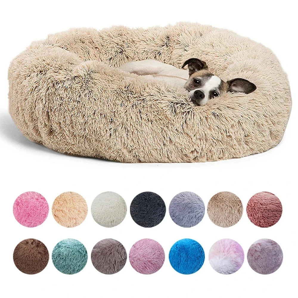 Nuvora Round Large Dog Bed Winter Warm Plush — Nuvora