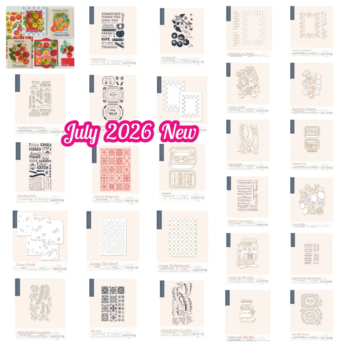 July Greetery Cottage Tile Citrus — Swuffy