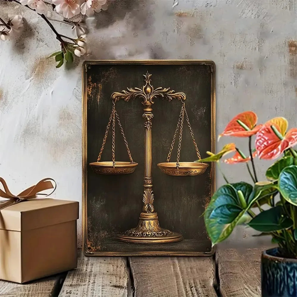 Timeless Vintage Scales Justice Wall — Swuffy