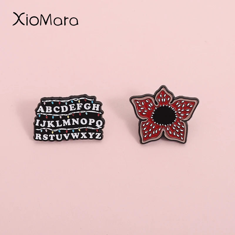 Mysterious Alphabet Enamel Pins Horrific — Swuffy