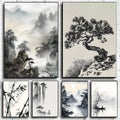 Simple Landscape Ink Painting Poster — Swuffy