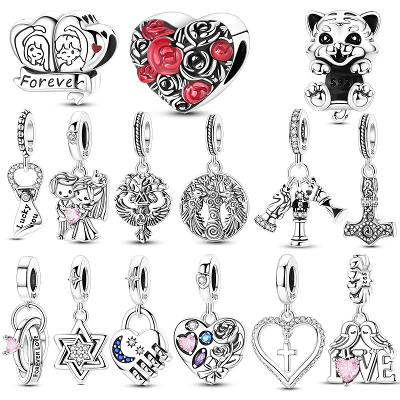 Sterling Silver Charms Bead Hexagram — Swuffy