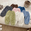 Solid Simple Casual Trousers Children — Swuffy