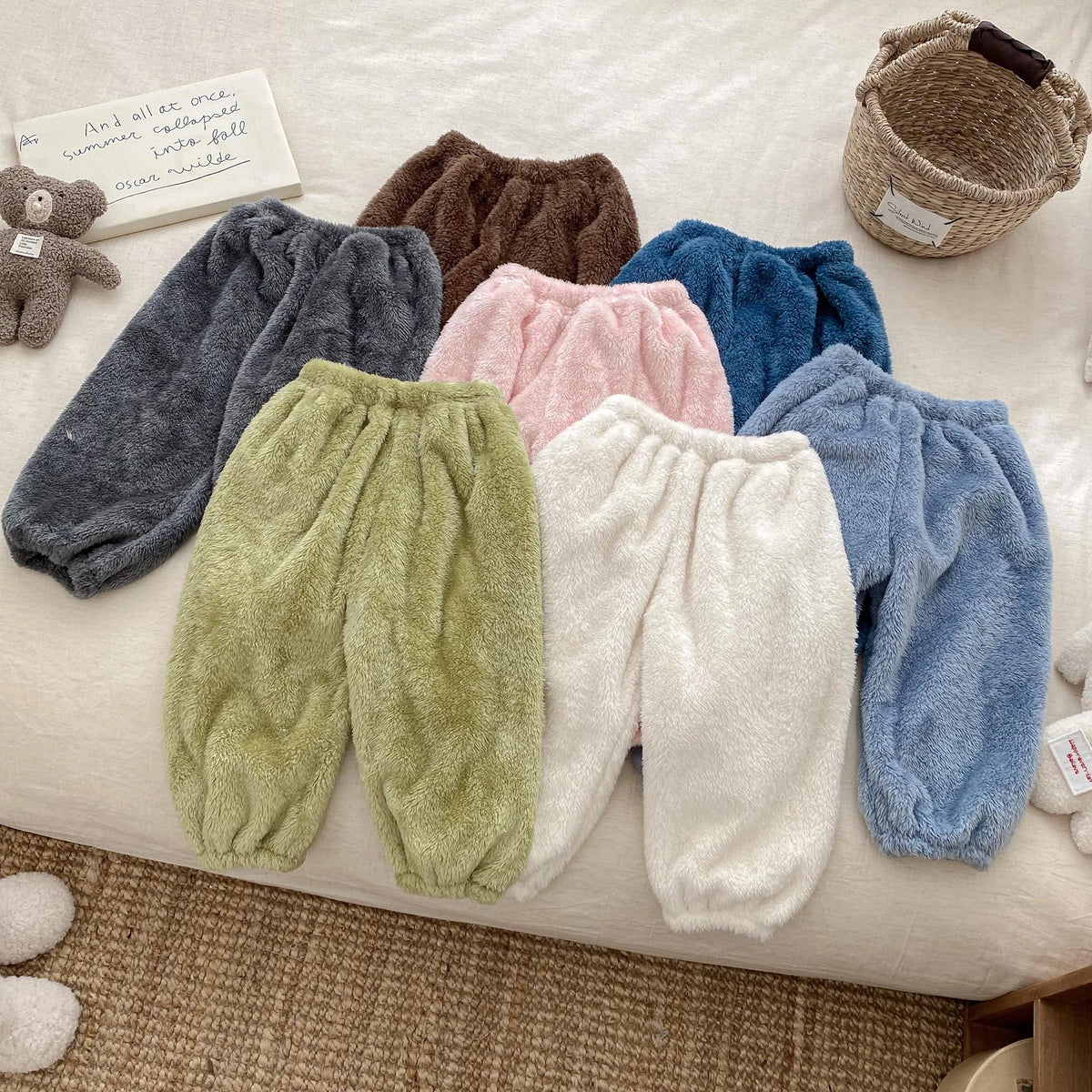 Solid Simple Casual Trousers Children — Swuffy