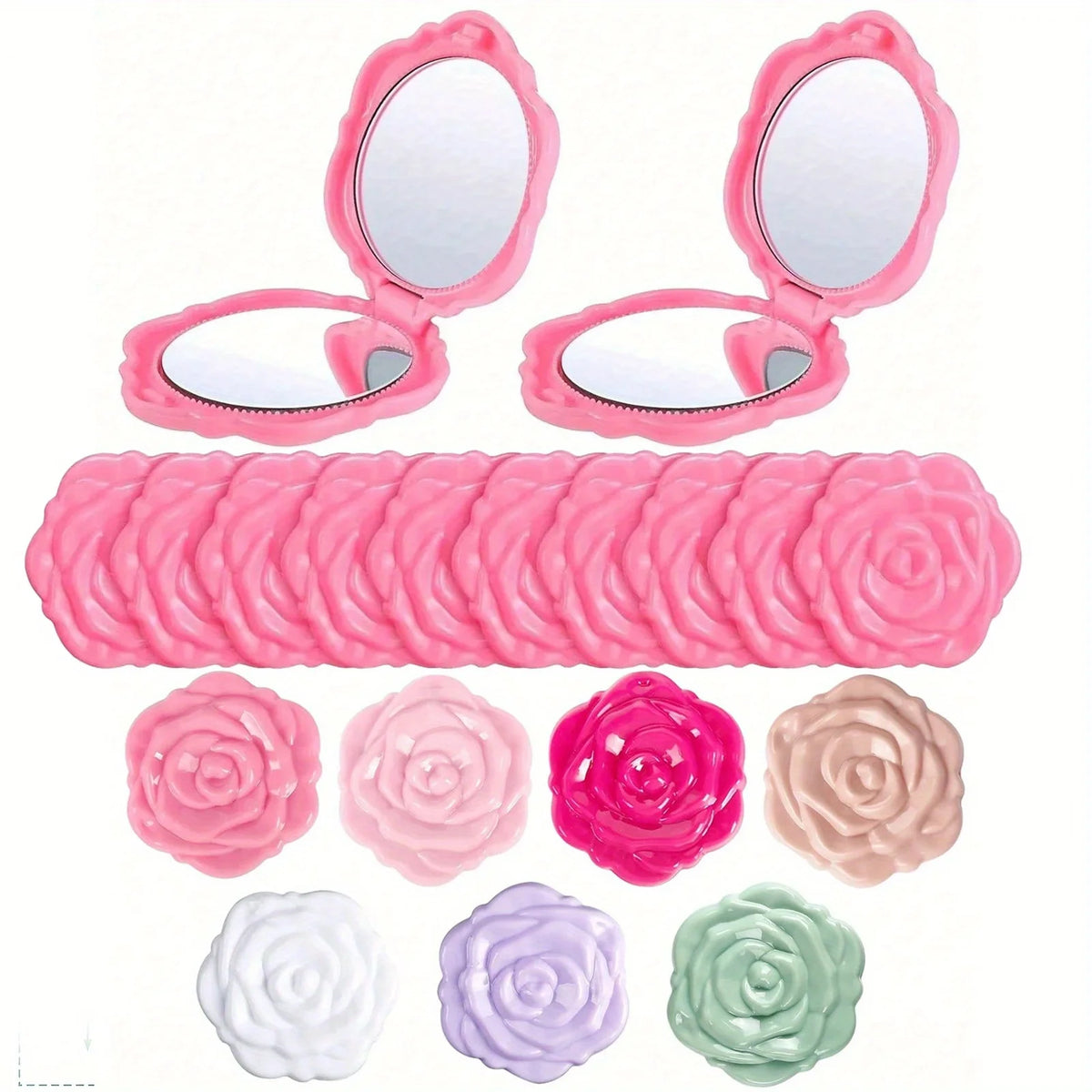 Foldable Rose Flower Makeup Mirror — Swuffy