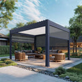 Electric Adjustable Bioclimatic Louvered Motorized — Swuffy