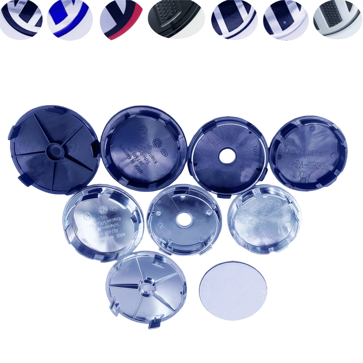Car Wheel Center Stickers Silver — Swuffy