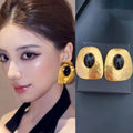 Exaggerated Retro Irregular Geometry Gold — Swuffy
