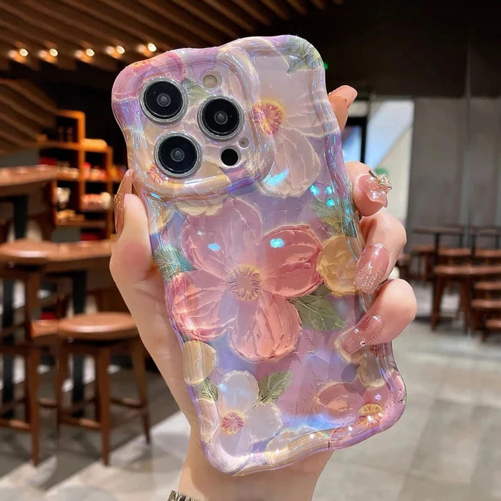 Retro Flower Oil Painting Phone — Swuffy