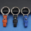 Titanium Alloy Cowhide Leather Keychain — Swuffy