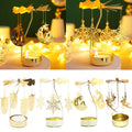 Gold Rotating Candle Holder Christmas — Swuffy