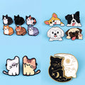 Cartoon Pet Dogs Cats Lapel — Swuffy