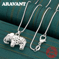 Sterling Silver Elephant Pendant Necklace — Swuffy