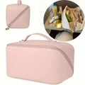Large Travel Cosmetic Bag Leather — Swuffy