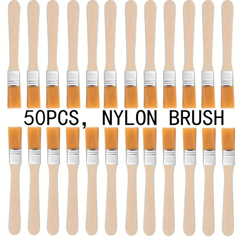 Nylon Paint Brushes Wooden Handles — Swuffy
