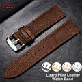 Lizard Print Leather Watch Band — Swuffy